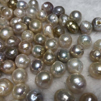 ELEISPL JEWELRY Lots 250PCS Loose Nucleated Pearl Full Hole 11-15MM #2300033