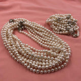 ELEISPL JEWELRY Wholesale 7-8mm White Pearl Necklace Bracelet Or Sets With Pearls Clasp