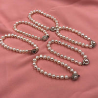 ELEISPL JEWELRY Wholesale 7-8mm White Pearl Necklace Bracelet Or Sets With Pearls Clasp