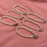 ELEISPL JEWELRY Wholesale 7-8mm White Pearl Necklace Bracelet Or Sets With Pearls Clasp