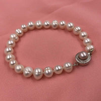 ELEISPL JEWELRY Wholesale 7-8mm White Pearl Necklace Bracelet Or Sets With Pearls Clasp