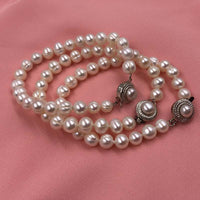 ELEISPL JEWELRY For 10 sets 7-8mm freshwater pearl bracelets & studs earrings