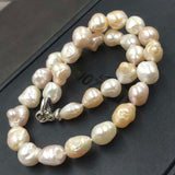 [ELEISPL]12-13mm Natural Baroque Pearl Necklace 17" Multicolours #22010021