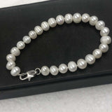 [ELEISPL]  Wholesale 20Qty White Freshwater Real Pearl Bracelets 7-8mm  #22010119