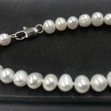 [ELEISPL]  Wholesale 20Qty White Freshwater Real Pearl Bracelets 7-8mm  #22010119