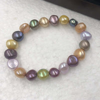 {ELEISPL] Wholesale 6 PCS Multicolours Baroque Pearl Bracelets Elastic Style Bangle  #220100160