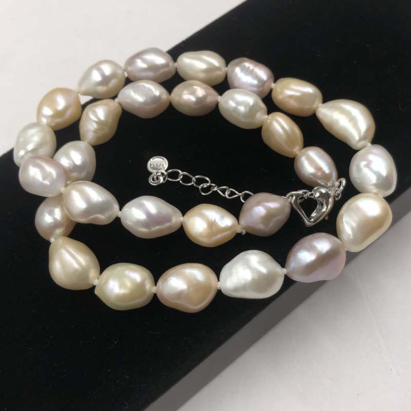 {ELEISPL} Gorgeous Luster Baroque Pearl Necklace 10-12+12-15mm Multicolours #22010254