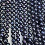 {ELEISPL] Newly Wholesale 15 Strands 8-9mm Black Freshwater Pearl Loose Strings  #22010276