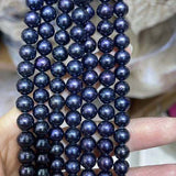 {ELEISPL] Newly Wholesale 15 Strands 8-9mm Black Freshwater Pearl Loose Strings  #22010276