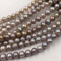 [ELEISPL Wholesale 25 Strands 8-9mm Purple Freshwater Pearl Loose Strings #22010278