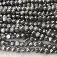 [ELEISPL Wholesale 20 Strands 7-8mm Nugget Freshwater Pearl Loose Strings Gray Or Peacock  #22010282-9