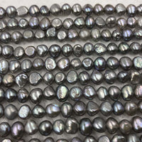 [ELEISPL Wholesale 20 Strands 7-8mm Nugget Freshwater Pearl Loose Strings Gray Or Peacock  #22010282-9