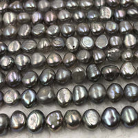 [ELEISPL Wholesale 20 Strands 7-8mm Nugget Freshwater Pearl Loose Strings Gray Or Peacock  #22010282-9