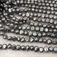 [ELEISPL Wholesale 20 Strands 7-8mm Nugget Freshwater Pearl Loose Strings Gray Or Peacock  #22010282-9