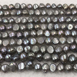 [ELEISPL Wholesale 20 Strands 7-8mm Nugget Freshwater Pearl Loose Strings Gray Or Peacock  #22010282-9