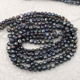 [ELEISPL Wholesale 20 Strands 7-8mm Nugget Freshwater Pearl Loose Strings Gray Or Peacock  #22010282-9