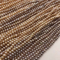 [ELEISPLWholesale 20 Strands 5mm Mix Freshwater Pearl Loose Beads Strings Near Round Potato #22010285