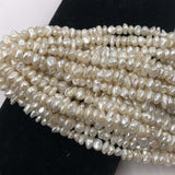 ELEISPL Wholesale 5 Strands 6-8mm Baroque Freshwater Keshi Pearl Loose Strings #22010287-3