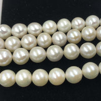 [ELEISPL 3 Qty Loose 9-11mm Near Round Genuine Kasumi Thick FW Pearls Strings #22010290