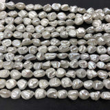 ELEISPL Wholesale 7 Strands 8-9mm Natural KeShi Pearl Loose Strings Reborn FW Pearls #22010293