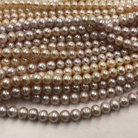 ELEISPL NEWLY 8-9MM Near Round Freshwater Pearl Mixed Or White  11 Strands #22010294