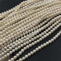 ELEISPL For 5 Strings 5-5.5mm Near Round Fine Pearl Strand 40cm White #22010303