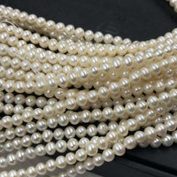 ELEISPL For 5 Strings 5-5.5mm Near Round Fine Pearl Strand 40cm White #22010303