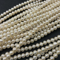 ELEISPL For 5 Strings 5-5.5mm Near Round Fine Pearl Strand 40cm White #22010303