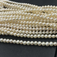 ELEISPL For 5 Strings 5-5.5mm Near Round Fine Pearl Strand 40cm White #22010303