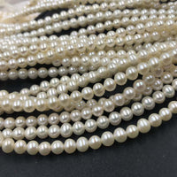 ELEISPL For 5 Strings 5-5.5mm Near Round Fine Pearl Strand 40cm White #22010303