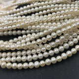 ELEISPL For 5 Strings 5-5.5mm Near Round Fine Pearl Strand 40cm White #22010303