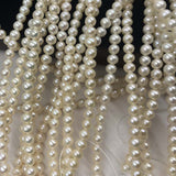 ELEISPL For 5 Strings 5-5.5mm Near Round Fine Pearl Strand 40cm White #22010303