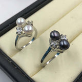 ELEISPL Wholesale 48 PCS Fresuwaterh Pearl Rings Mix