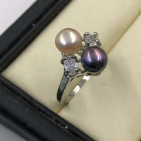 ELEISPL Wholesale 48 PCS Fresuwaterh Pearl Rings Mix