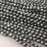 ELEISPL Wholesale 9 Strands 9-10mm Baroque Gray Freshwater Pearls #22010332