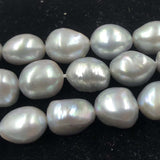 ELEISPL Wholesale 9 Strands 9-10mm Baroque Gray Freshwater Pearls #22010332