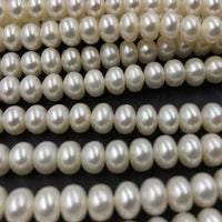 ELEISPL JEWELRY Newly AAA 7-7.5MM Fine Bread White Freshwater Pearls 10 Strings  #22010333