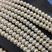 ELEISPL JEWELRY Newly AAA 7-7.5MM Fine Bread White Freshwater Pearls 10 Strings  #22010333