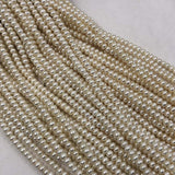 ELEISPL JEWELRY Newly AAA 7-7.5MM Fine Bread White Freshwater Pearls 10 Strings  #22010333