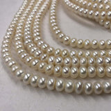 ELEISPL JEWELRY Newly AAA 7-7.5MM Fine Bread White Freshwater Pearls 10 Strings  #22010333