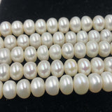 ELEISPL JEWELRY Newly AAA 7-7.5MM Fine Bread White Freshwater Pearls 10 Strings  #22010333