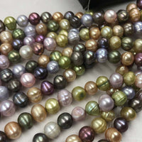 [ELEISPL Wholesale 18 Strands Multicolours FW Pearls Strings 6-7mm Near Potato  #22010339