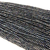 ELEISPL 10XStrands 4-5mm Freshwater Cultured Black Pearl Loose Beads Strings  #22010341