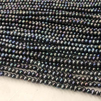 ELEISPL 10XStrands 4-5mm Freshwater Cultured Black Pearl Loose Beads Strings  #22010341