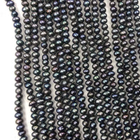 ELEISPL 10XStrands 4-5mm Freshwater Cultured Black Pearl Loose Beads Strings  #22010341