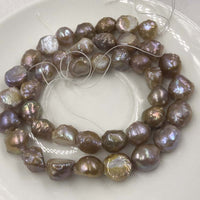 ELEISPL 8 Strands 9-11mm Purple Baroque Freshwater Bubble Pearl Loose Beads Strings  #22010342