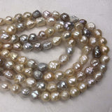 ELEISPL 14Strands Natural 7-8mm Rare Baroque Real Pearl Loose Pearls Strings  #22010342-5