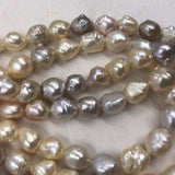 ELEISPL 14Strands Natural 7-8mm Rare Baroque Real Pearl Loose Pearls Strings  #22010342-5