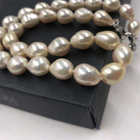 ELEISPL JEWELRY Newly 9-11MM Round Drop Freshwater Pearl Necklace #22010343