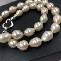 ELEISPL JEWELRY Newly 9-11MM Round Drop Freshwater Pearl Necklace #22010343